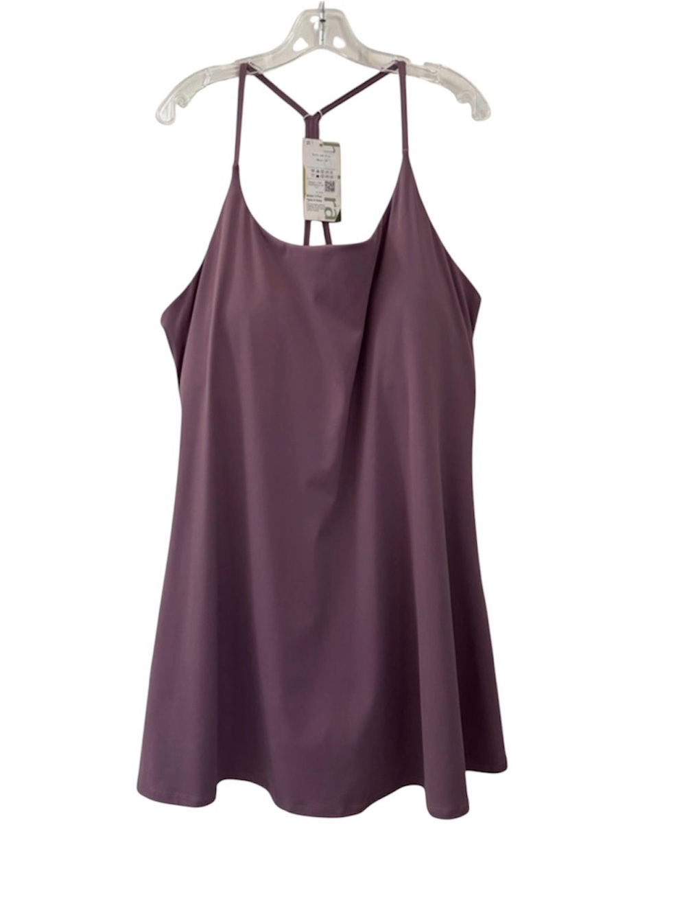 Halara Mauve 1-Piece Athletic Dress With Built-In Shirts and Shelf Bra With Pads